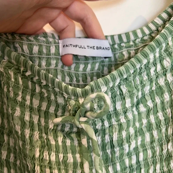 Faithfull the Brand Le Galet Gingham Midi Dress Faithfull the Brand Le Galet Gingham Midi Dress